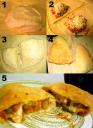 Making a vegetable calzone